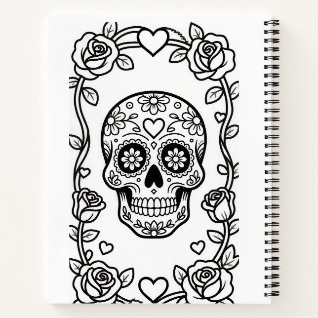 Carnet Valentine Sugar Skull Notebook (Dos)