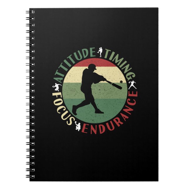Carnet Valeurs d'équipe de baseball motivantes (Devant)