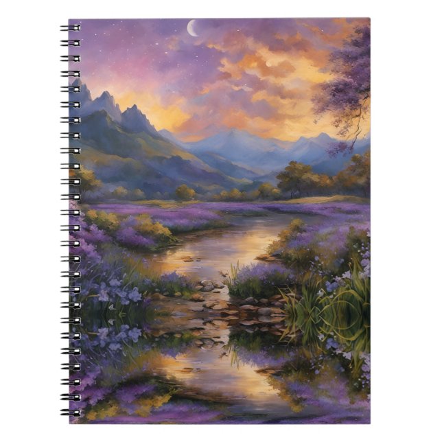 Carnet Vallée de la montagne lavande à l'aube (Devant)