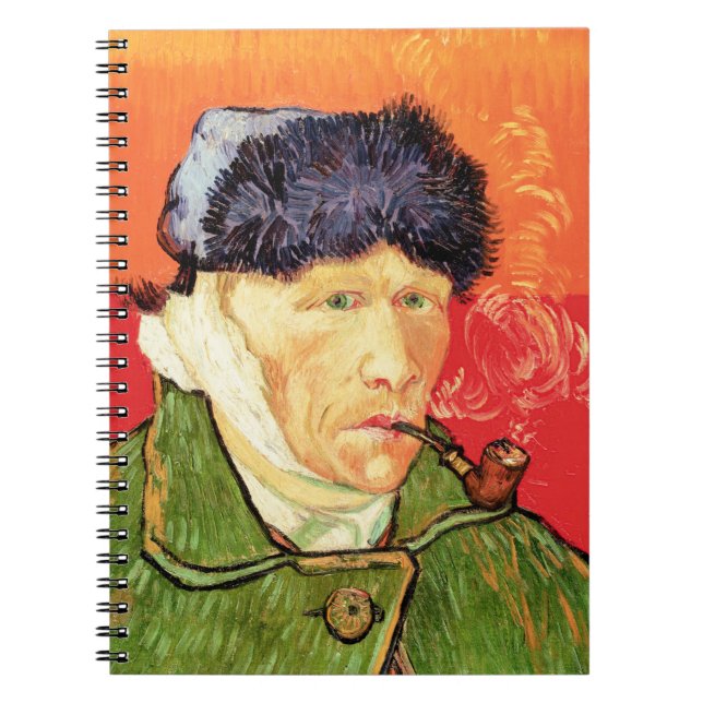 Carnet Van Gogh - Autoportrait avec oreille et tuyau en b (Devant)