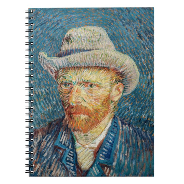 Carnet Van Gogh - Autoportrait avec un Casquette gris (Devant)