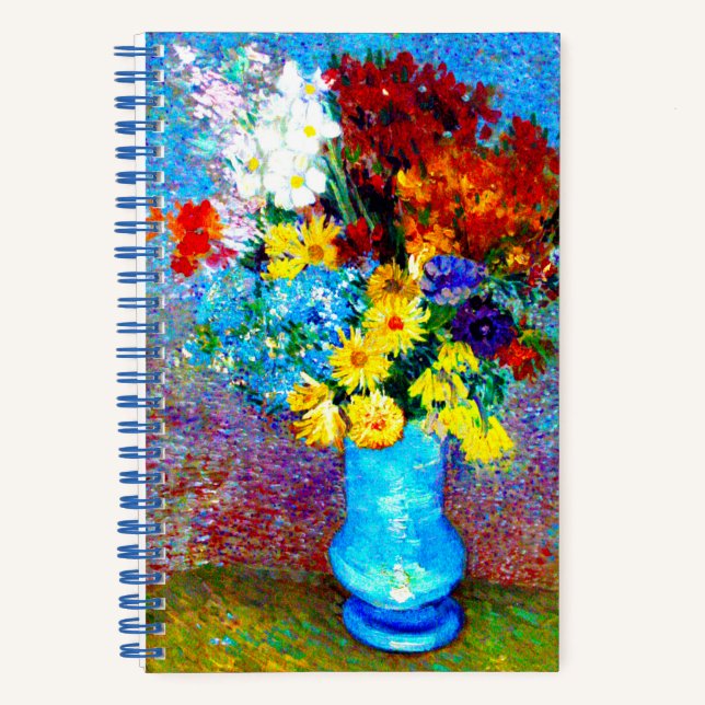 Carnet Van Gogh Flowers dans un Vase Bleu (Recto)
