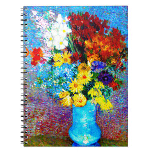 Carnet Van Gogh Flowers dans un Vase Bleu