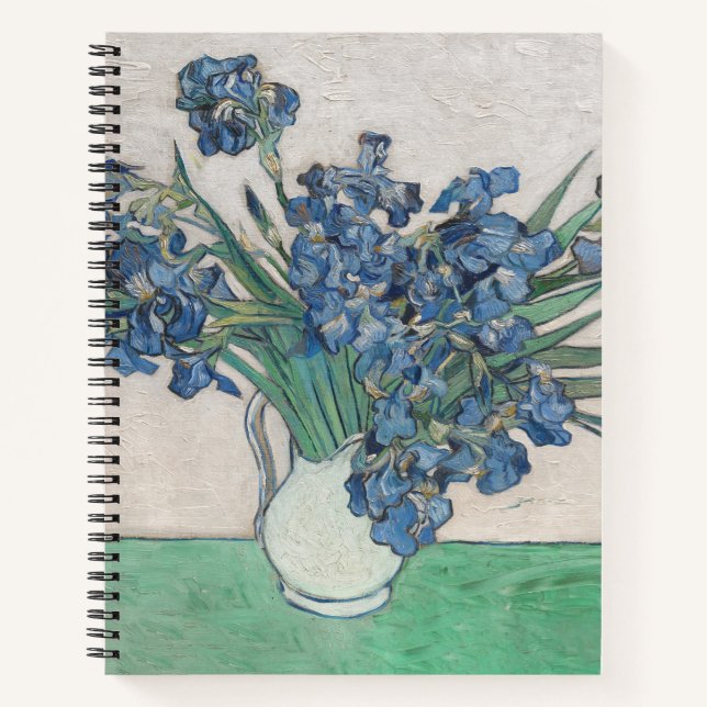 Carnet Van Gogh Iris Vase Peinture Impressionnisme (Devant)
