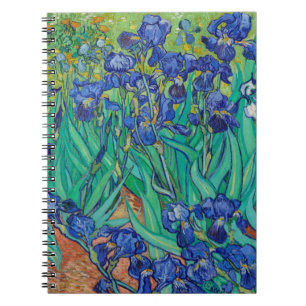 Carnet Van Gogh Irises. Impressionnisme floral bleu