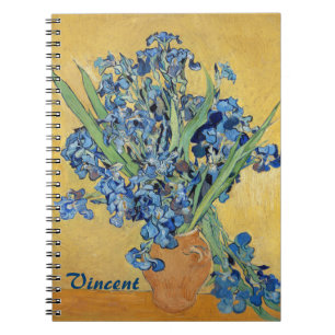 Carnet Van Gogh Irises Vase Blue Flowers Bouquet Art