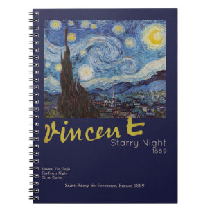 Carnet Van Gogh Nuit Étoilée Vintage Bleu Chef-d'œuvre