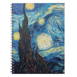 Carnet Van Gogh Nuit étoilée Vintage Bleu Chef-d'œuvre