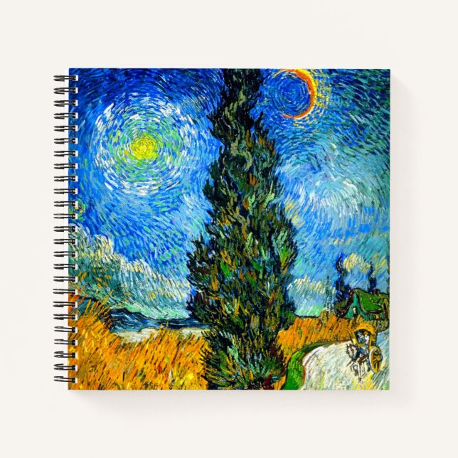 Carnet Van Gogh Road avec Cypress et Star (Devant)