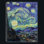 Carnet Van Gogh The Starry Night Notebook<br><div class="desc">Art fonctionnel de notre artiste préféré Van Gogh.
La nuit étoilée par Vincent Van Gogh Juin 1889</div>
