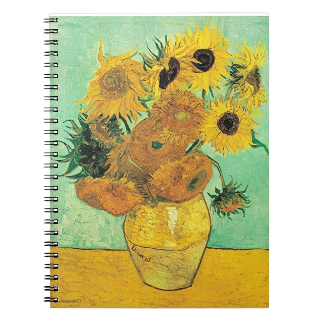 Carnet Van Gogh - Vase avec 12 Tournesols (Devant)