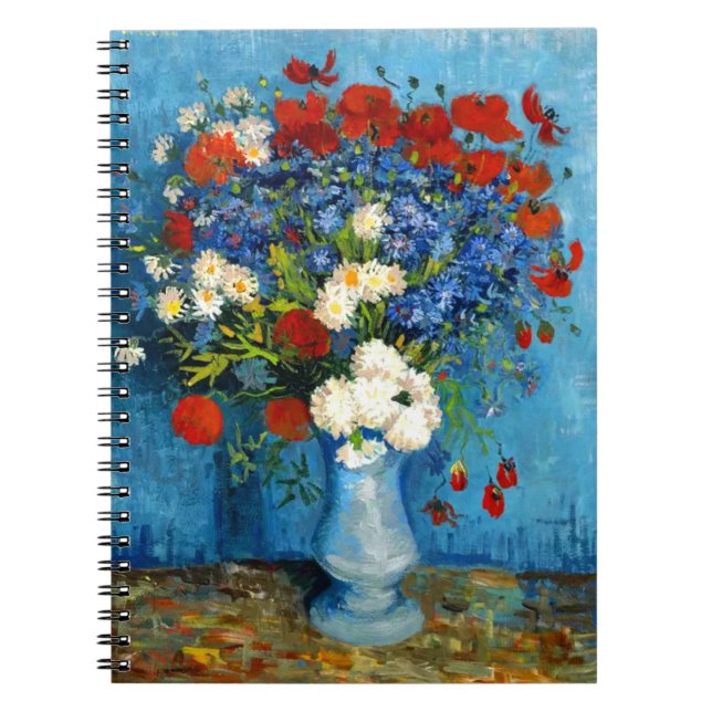 Carnet Van Gogh Vase avec Cornflowers et Poppies (Devant)