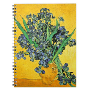 Carnet Van Gogh - Vase avec iris Fond jaune