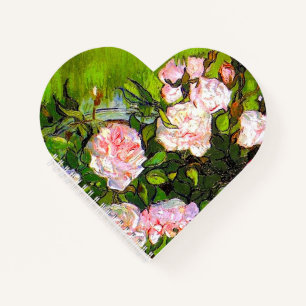 Carnet Van Gogh Vie morte avec des roses roses roses