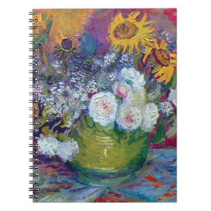 Carnet Van Gogh - Vie Toujours Avec Roses Et Tournesols