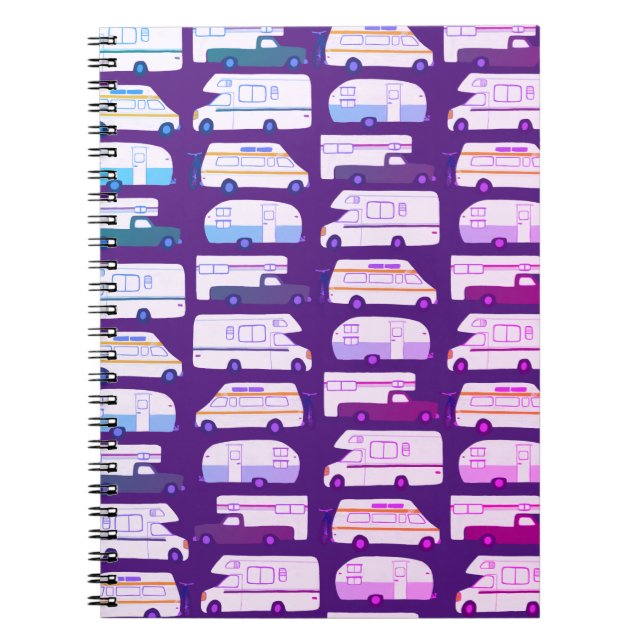 Carnet Vanlife Camping Camper RV Motif de remorque (Devant)