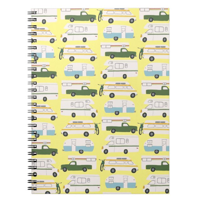 Carnet Vanlife Camping Camper RV Motif de remorque (Devant)