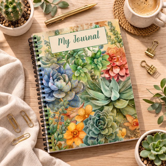 Carnet Variété de Succulentes Personnalisées (Créateur téléchargé)