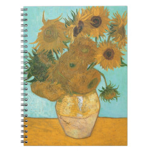 Carnet Vase avec douze tournesols par Vincent van Gogh
