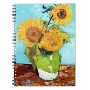 Carnet Vase avec trois tournesols (1888) spirale Van Gogh