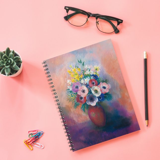 Carnet Vase D’anémones | Odilon Redon (Créateur téléchargé)
