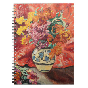 Carnet Vase de Fleurs à la Draperie Rouge Louis Valtat