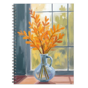 Carnet Vase de fleurs d'automne aquarelle