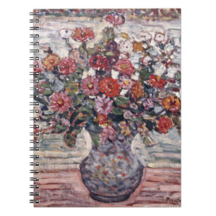 Carnet Vase de fleurs, Zinnias de Maurice Prendergast