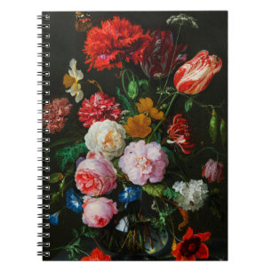 Carnet Vase de verre avec des fleurs
