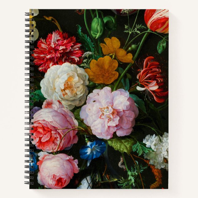 Carnet Vase de verre avec des fleurs (Devant)