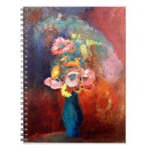 Carnet Vase éthérée de fleurs, tableau d'Odilon Redon