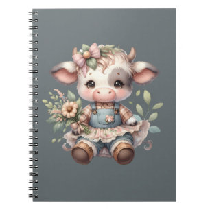 Carnet Veau mignon Farmcore en robe florale vintage