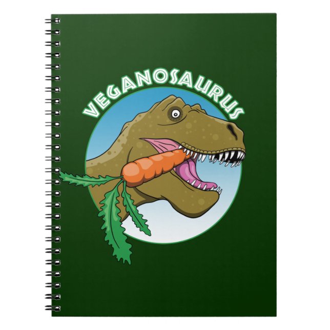 Carnet Vegan T-Rex - Veganism Humor (Devant)