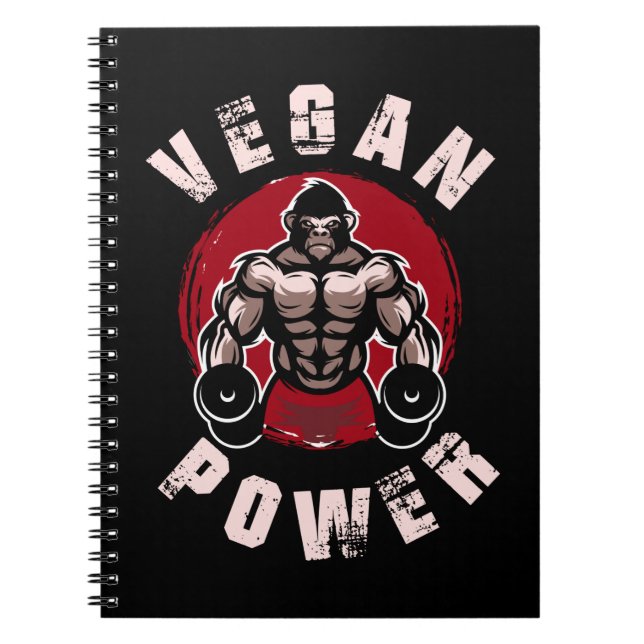 Carnet Vegan Weightlifter Plante Gym entraînement Bodybui (Devant)