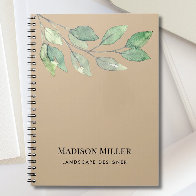Carnet Végétation aquarelle rustique (Créateur téléchargé)