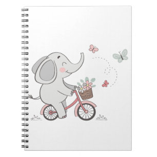 Carnet Vélo à monter éléphant fantaisiste – Dessin d'anim