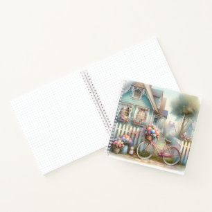 Carnet Vélo rose à Blue Cottage Gate