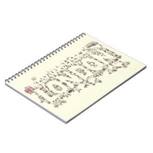Carnet Vélos autour de Londres illustration détaillée