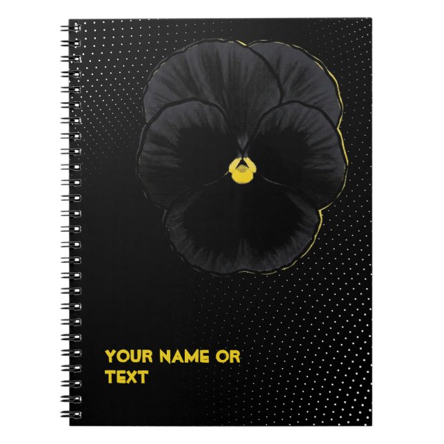 Carnet Velours Botanique : La Viola 'Sorbet Black Delight (Devant)