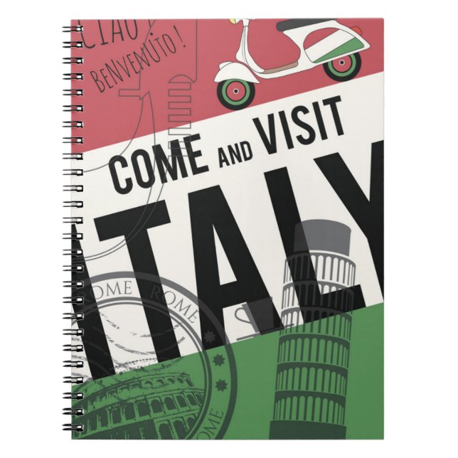 Carnet Venez visiter l'Italie (Devant)