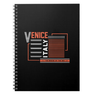 Carnet Venise Italie Design de Typographie Géométrique Mo