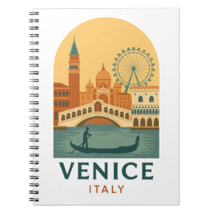 Carnet Venise vintage Italie voyage gondole et ville rétr