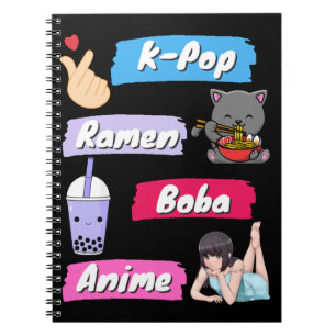 Carnet Ventilateur de culture K-Pop, Ramen, Boba et Anime