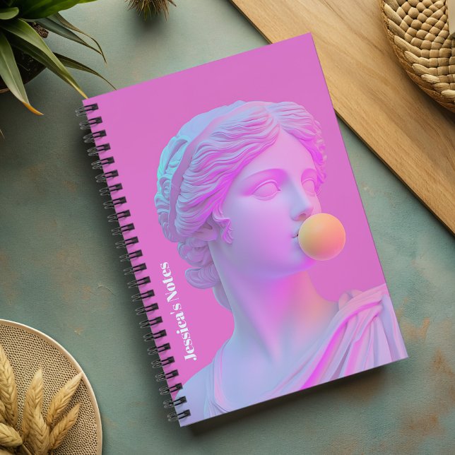 Carnet Vénus d'art pop rose et violet moderne (Créateur téléchargé)