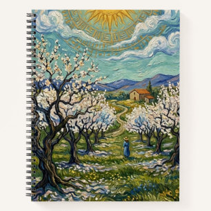 Carnet Verger d'amandiers dans le style de Van Gogh, sole