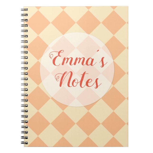 Carnet Vérificateurs colorés - Pêches et Crème (Devant)