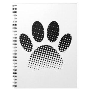 Carnet Vérifier l'Empreinte de patte Motif à demi-teinte