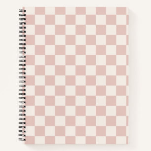 Carnet Vérifier Pale Beige À damiers Motif Checkboard