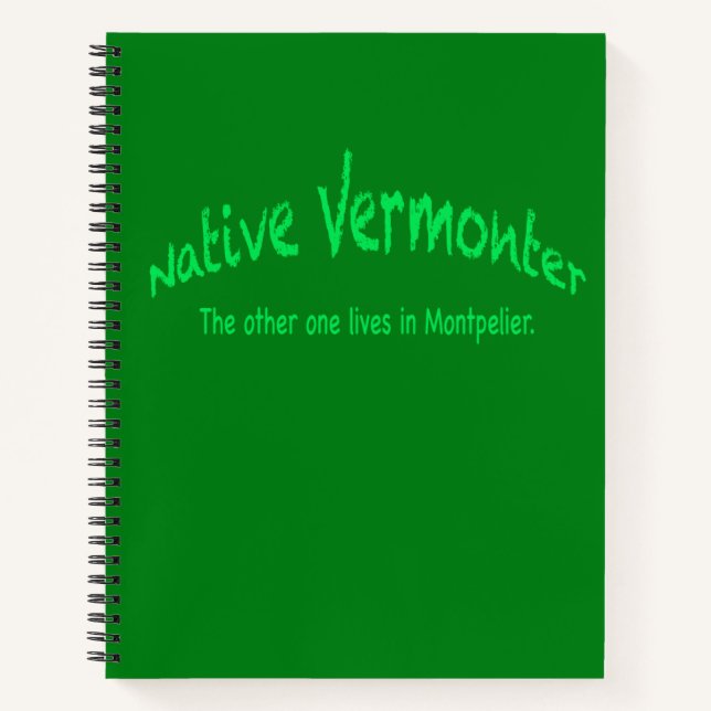 Carnet Vermont autochtone (Devant)