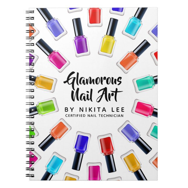 Carnet Vernis à ongles arc-en-ciel brillant Tech Salon pe (Devant)